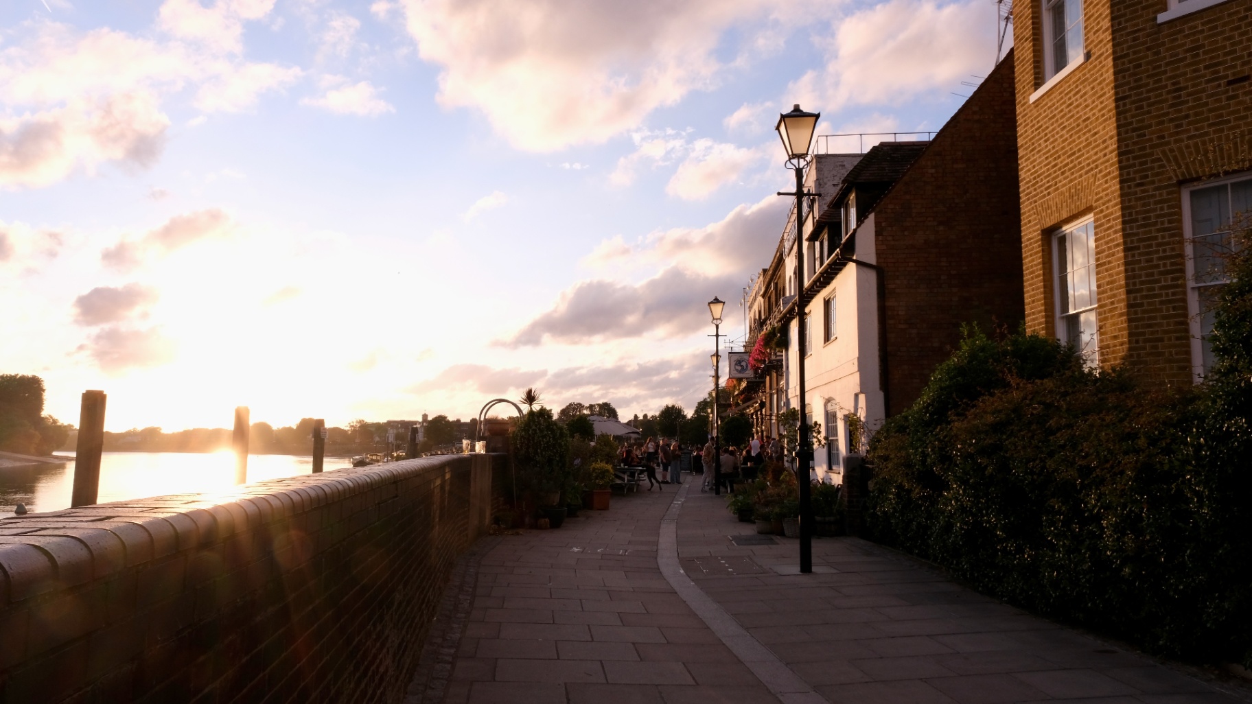 The Thames at sunset after an evening swim